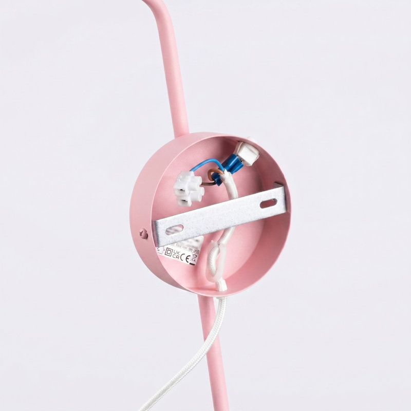 Nox Steel Flush Mounted Sconce, Wall lamp NOX 1 pink with a switch, Pink, 1 Light