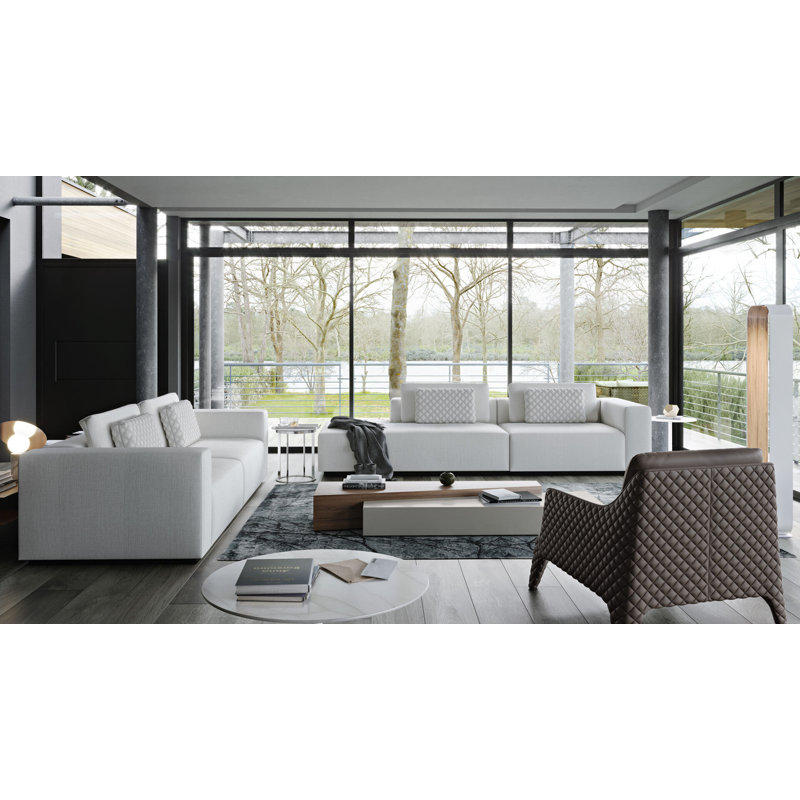 Hubert Solid Wood Coffee Table, Walnut/Chateau Gray