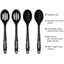 Cuillère de cuisson en silicone, cuillères de cuisine antiadhésives pour la cuisine, cuillère de service rainurée et solide résistante à la chaleur, cuillères à mélanger en silicone pour batterie de cuisine antiadhésive-115166435