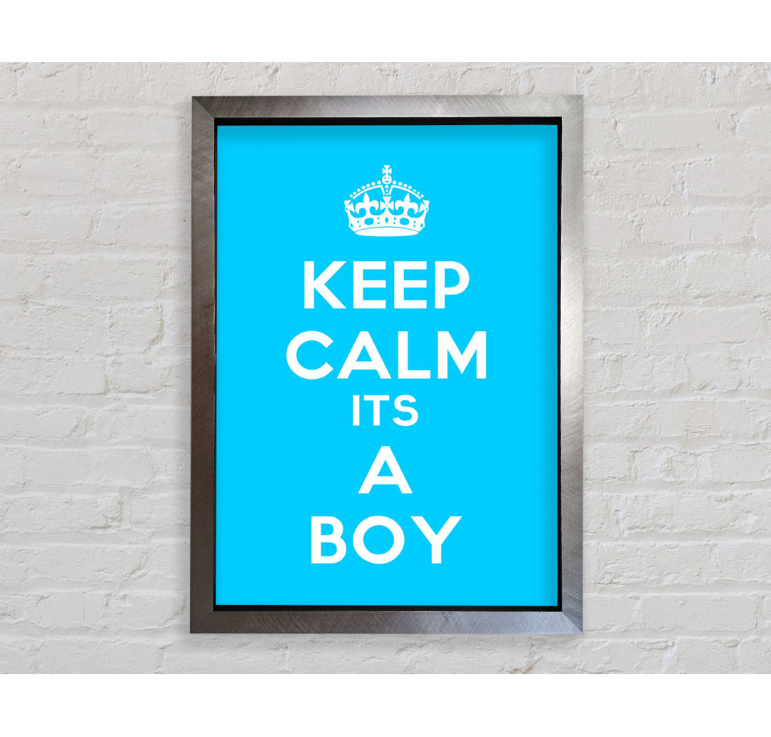 Kinderzimmer Zitat Keep Calm Its A Boy - Drucken