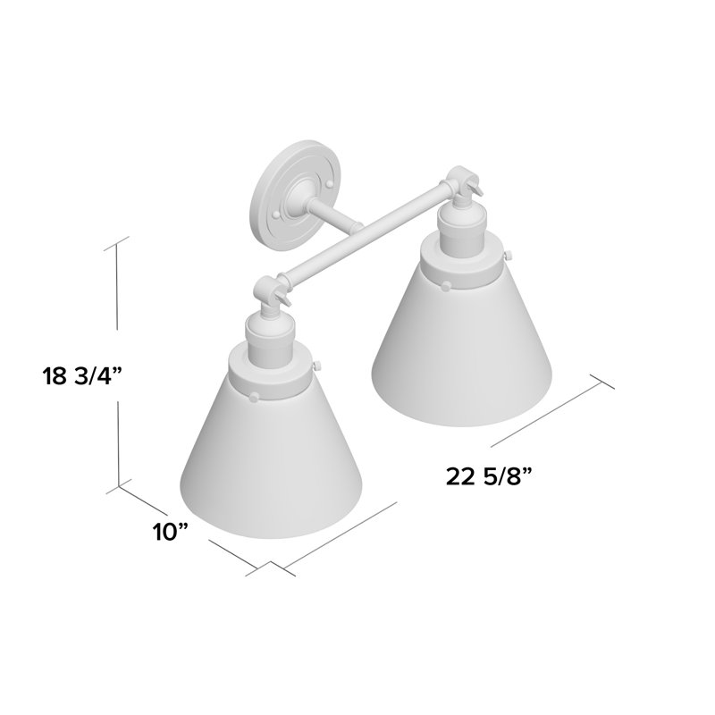 Adelhard 2 - Light Dimmable Vanity Light, Polished Nickel