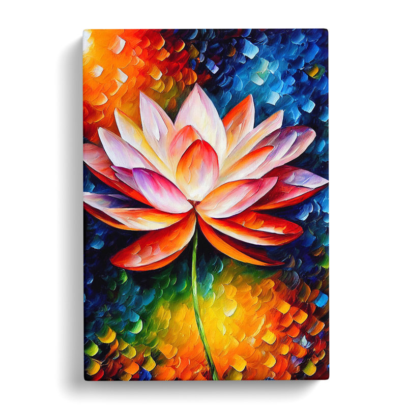 Lotus Flower - Wrapped Canvas, 50cm H x 35cm W x 3cm D