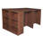 Nebih Stand Up Lateral File/ 3 Desk Quad with Bookcase End-32281733