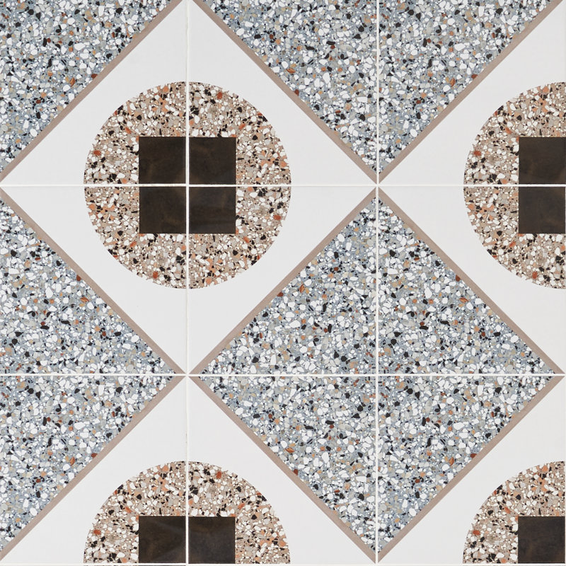 Grain Deco 7.87 in. x 7.87 in. Matte Porcelain Floor and Wall Tile (12.48 Sq. Ft. / Case), Gray