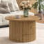 Round Coffee Table For Living Room In Natural(Only Including Coffee Table,Without Chairs)
