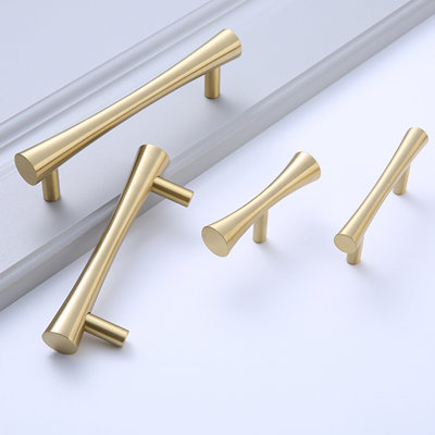 Hourglass-Shaped Mid-Century Cabinet And Drawer T-Bar Pull