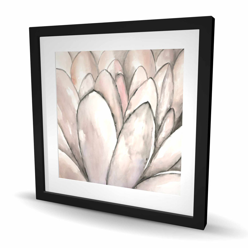 Blush rose fleur - reproduction encadrée mat pour la décoration intérieure