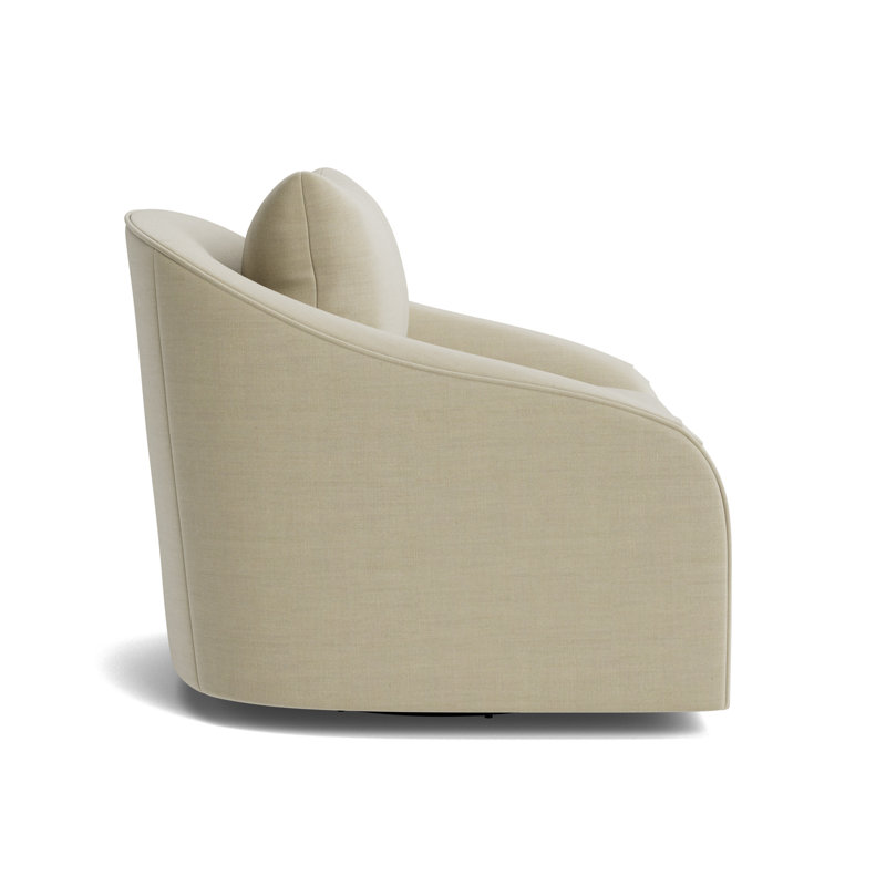 Laurel Swivel Chair, Performance Linen - Flax
