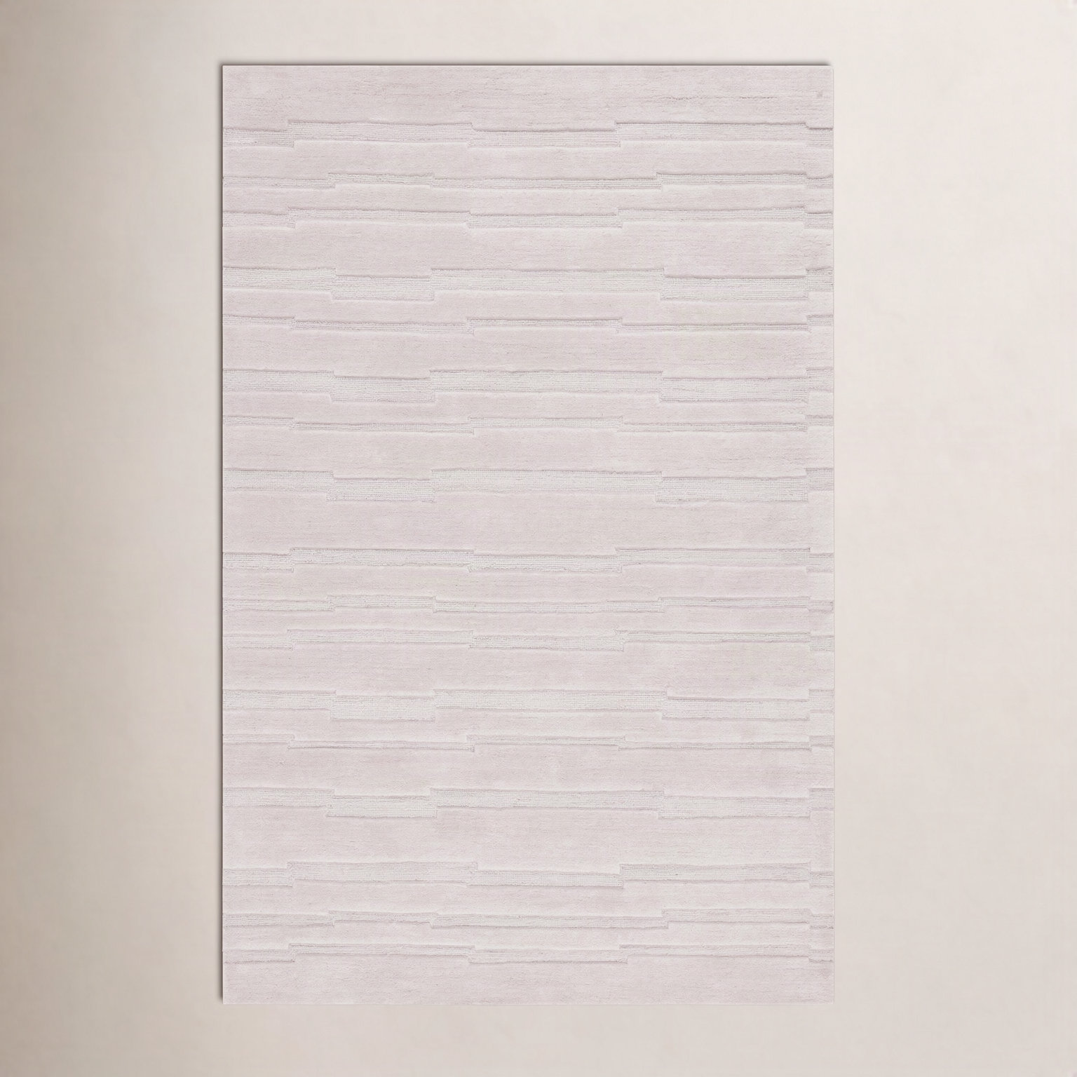 Elona Beige Hand-Tufted Wool Rug, Rectangle 3' x 5'