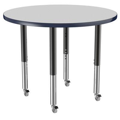 Round T-Mold Adjustable Height Activity Table