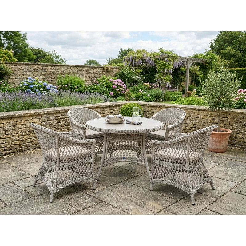 4 - Person Wicker Patio Dining Set with