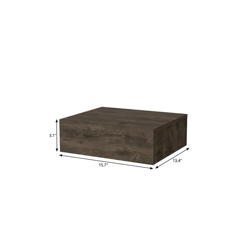 Normant 5" Brown Wood One Drawer Floating Nightstand