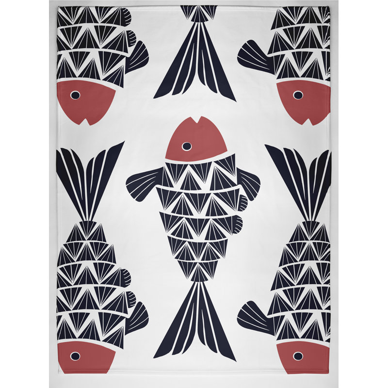 Howard Plain Weave / Muslin Throw Blanket, Navy