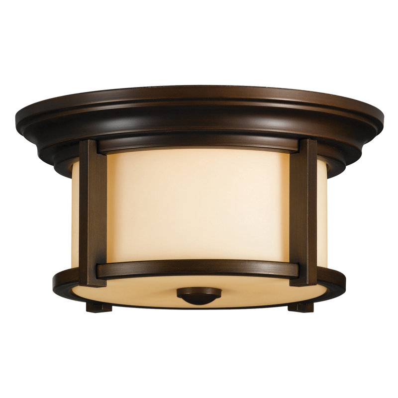 Tiffany Heritage Bronze 33cm W 2 - Bulb Outdoor Flush Mount
