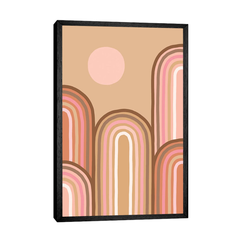 Growing Rainbows II - Print on Canvas, 66.04 cm H x 45.72 cm W, Black Framed
