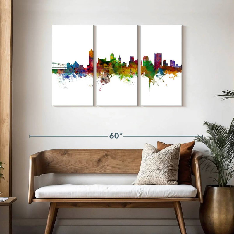 Rampe Memphis Tennessee Skyline II, H 28 po x l 45 po