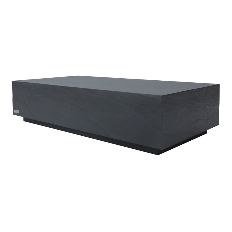 Colorado GRC Rectangular Coffee Table, Slate Black