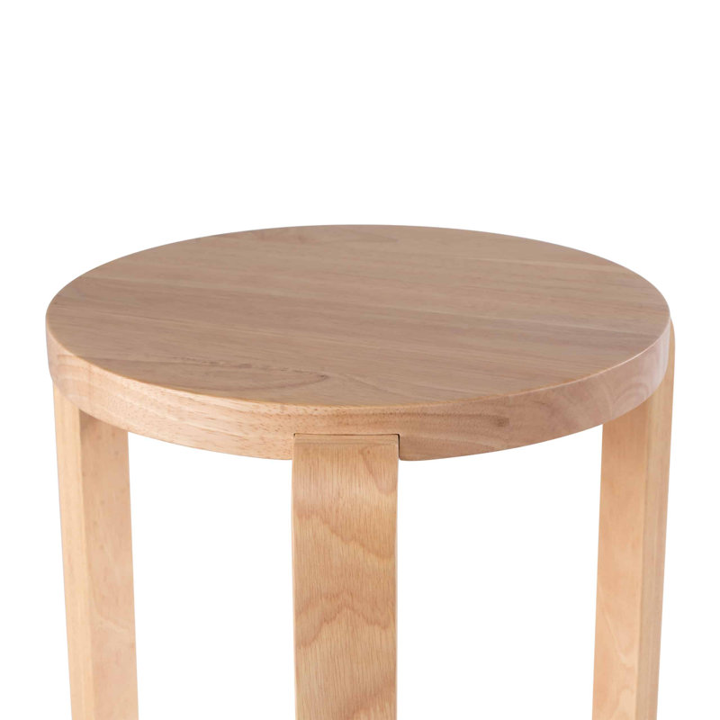 Ensemble de 2 tabourets empilables sans dossier Arnetha, Chêne blond