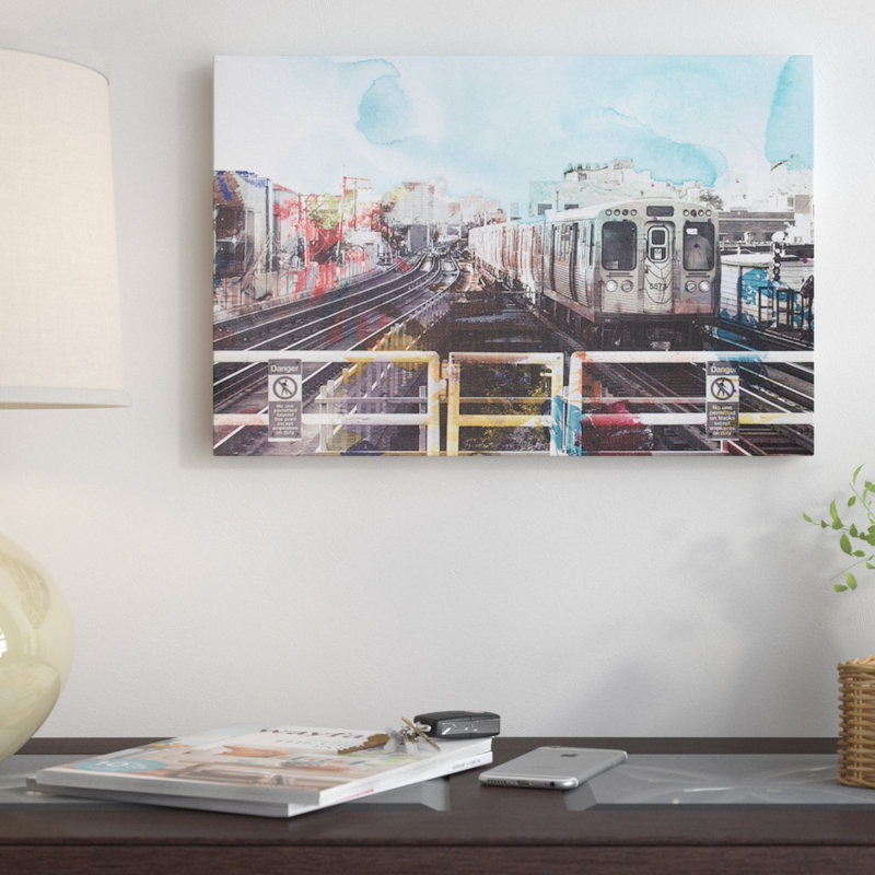 « on the way », impression sur toile tendue, H 12 po x l 18 po x P 1,5 po