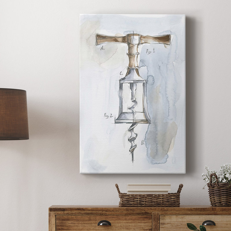 Tire-bouchon Variété II -Galerie enveloppée Cavas, H 27 po x l 18 po
