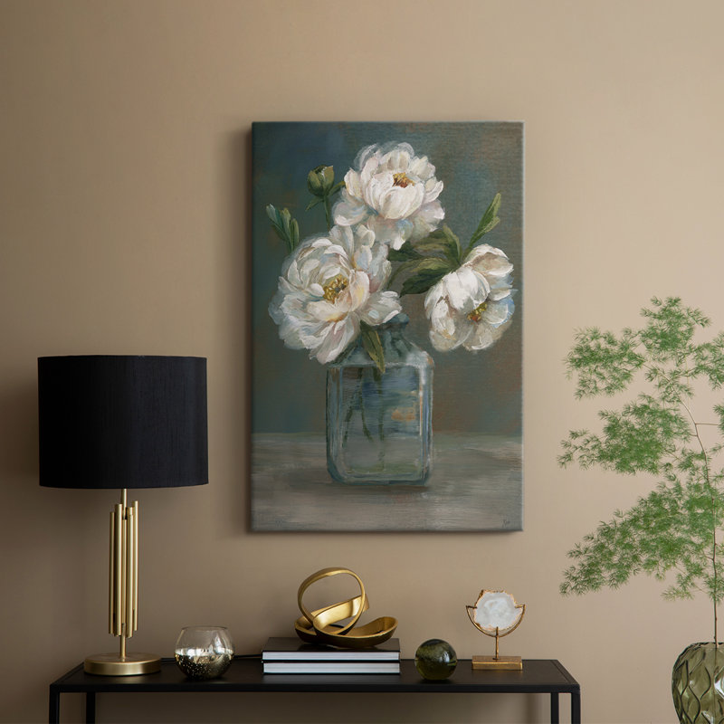 Roses rétro - Cavas enveloppés de galerie, H 18 po x l 12 po