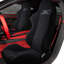 Ensemble de 2 chaises de course réglables en polyester avec glissière