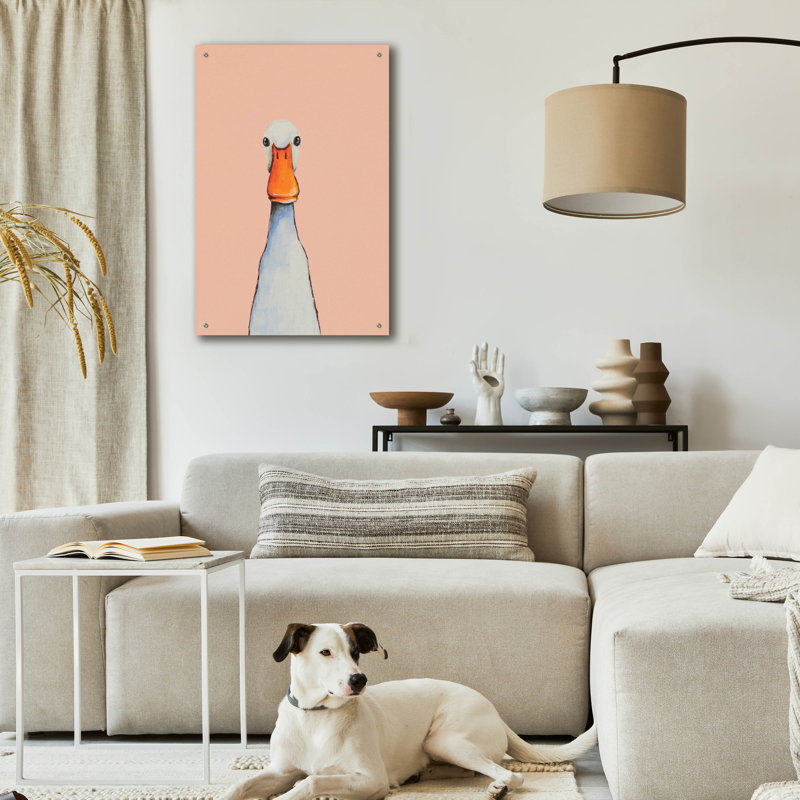 «Little Duck» par Lucia Stewart, art mural en verre acrylique, H 36 po x l 24 po x P 0,2 po