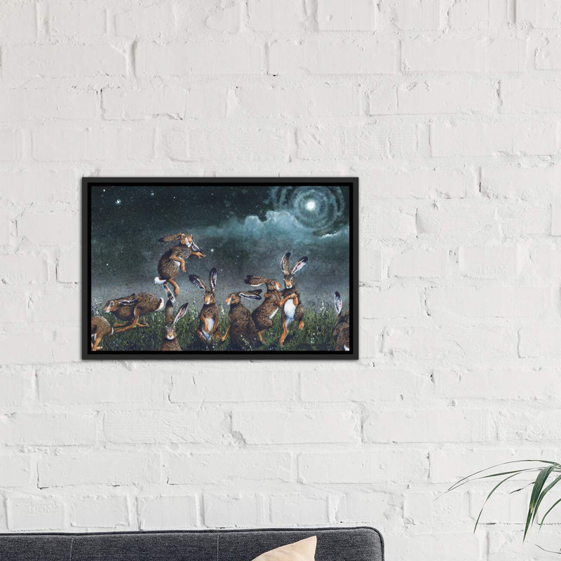 « moondance » par maggie vandewalle-impression, H 26 po x l 40 po x P 1,5 po, Toile avec cadre noir patiné
