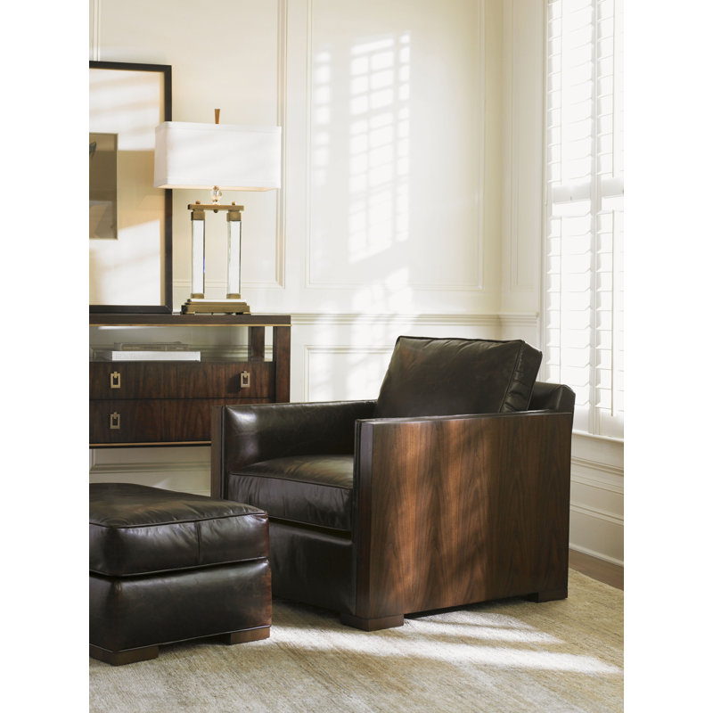 Tower Place Edgemere Leather Ottoman