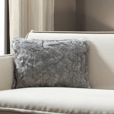  Housse de coussin lombaire en fausse fourrure singapourienne