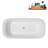 63" Streamline Soaking Glossy White Freestanding Tub and Tray With Internal Drain-101412847