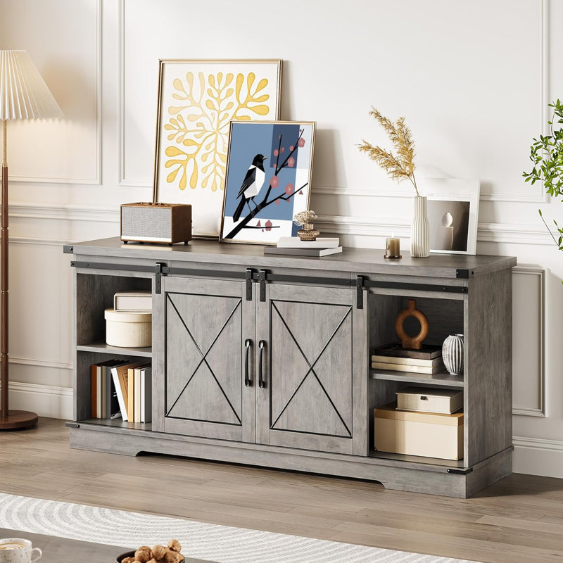 Unfinished TV Stand for TVs up to 65", Grey