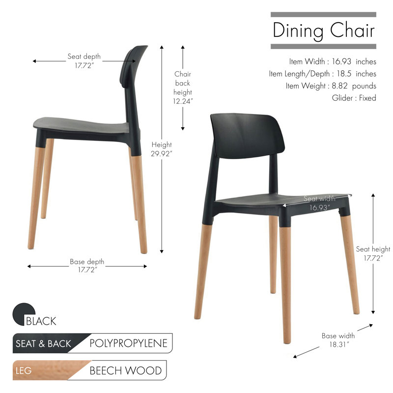 Side chair Set, Black