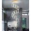 15-ring Modern Led Dimmable Chandelier Black-130134087