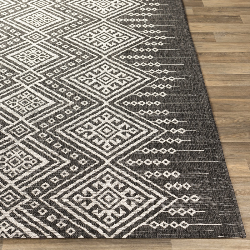 Tapis kaki / bleu sarcelle tissé à la machine Hongming, Rectangle 7 pi 10 po x 10 pi 2 po