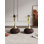Table de bout moderne Patchin avec plateau en acier inoxydable brun et or Patchin
