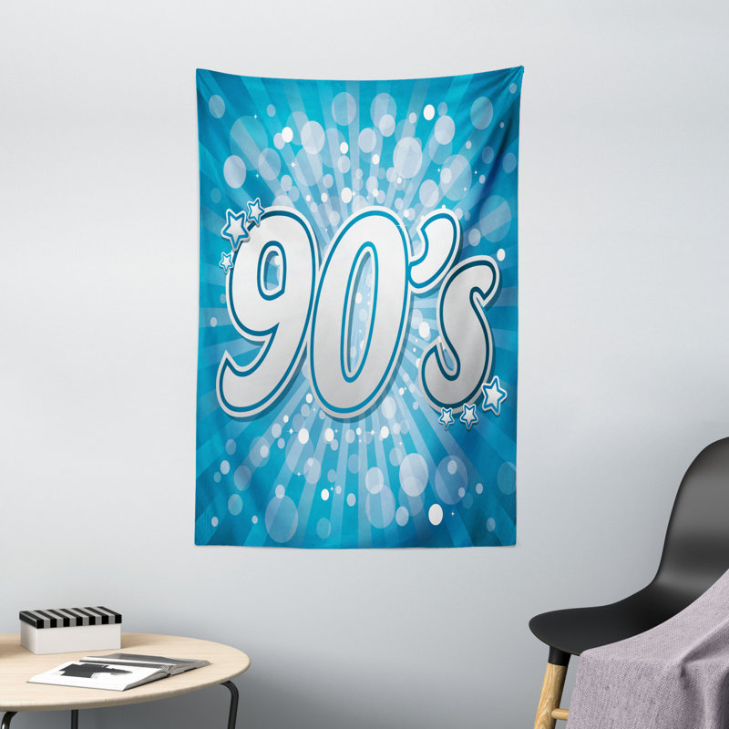 Tapisserie en polyester des années 90, H 60 po x l 40 po