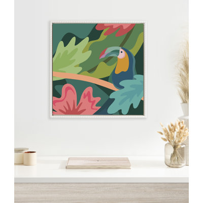 Tropical Toucan by Carey Copeland Framed Canvas Wall Art Print