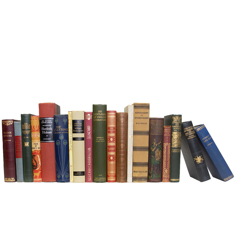 Livres décoratifs - livres classiques anglais rétro - livres sur les sujets au pied