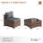 2-Person Outdoor Seating Group With Cushions-439680369