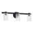 Avalyn 24-inch 3-light Matte Black Vanity Light with Clear Ribbed Glass Shades-1310635980-1310635978