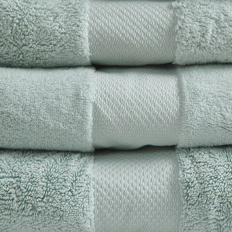 Cotton 6 Piece Bath Towel Set, Seafoam