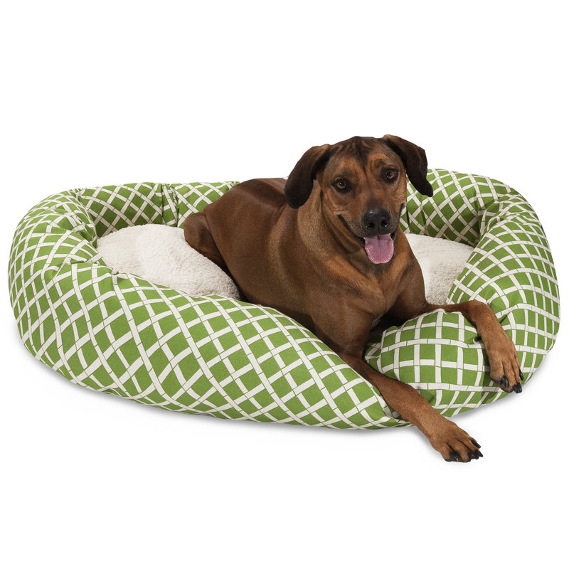 Traversin en bambou sherpa bagel, Moyen (H 23 po x l 32 po x P 7 po), Sauge