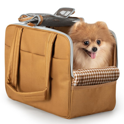 Dog Purse Carrier For Small Dogs – Cotton Padded Interior, Multiple Pockets, Breathable Mesh & Comfortable Strap – Durable Polyester Travel Bag, Lightweight Cat Carrier - Versatile Small Pet Bag