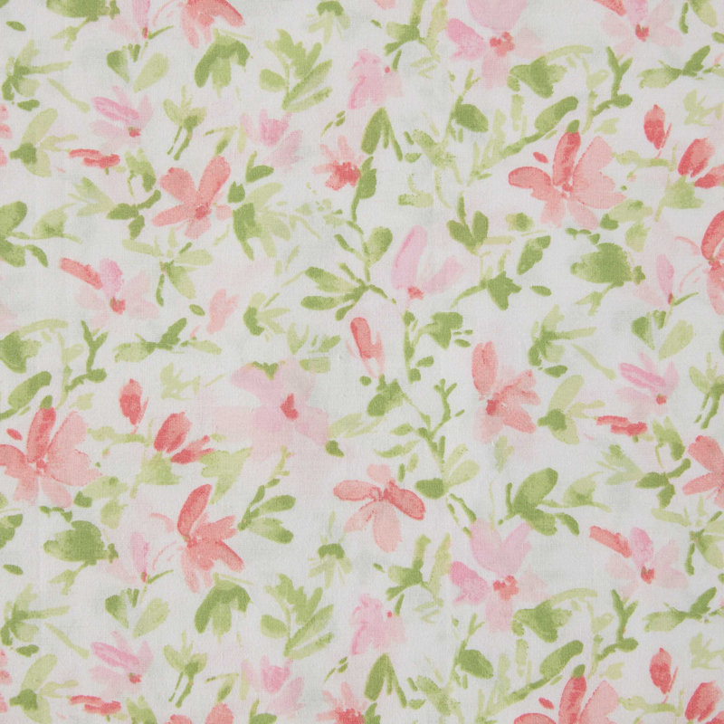 Laura Ashley Printed Cotton Percale Pillowcase Set, Norella Pink, King Pillowcase Set