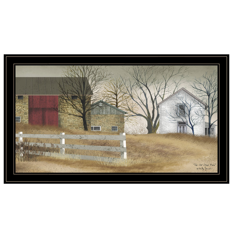 «The Old Stone Barn», art mural encadré pour le salon, la décoration murale de la chambre à coucher par Billy Jacobs