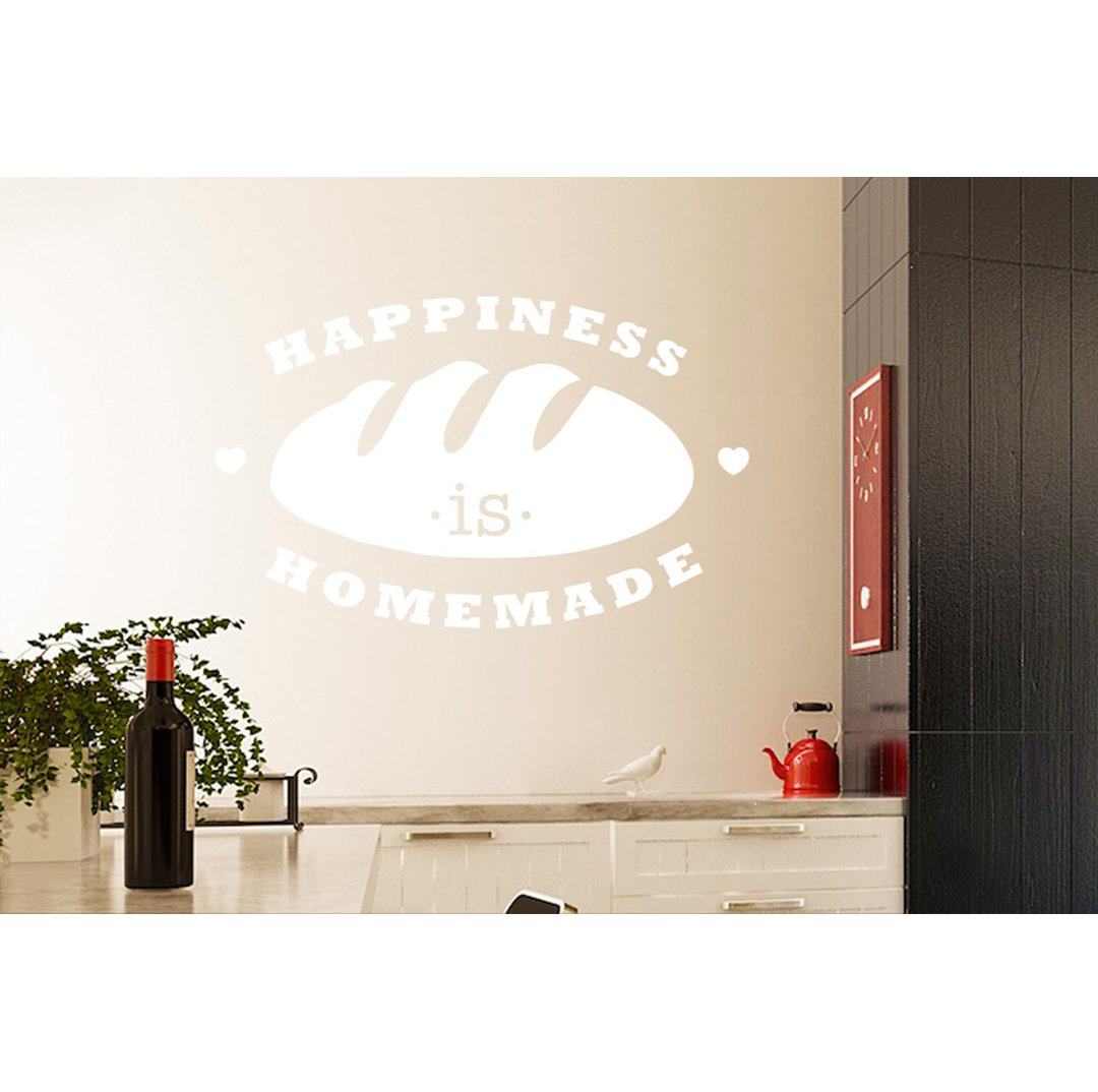 Happiness Is Homemade Loaf of Bread Wall Sticker