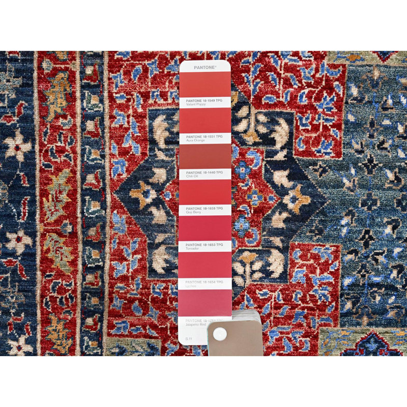 Tapis oriental 100% laine de la dynastie mamelouke 9 pi x 9 pi bleu 9 pi x 12 pi Yale 3209CB2F1643475A9955B7B28206B18F
