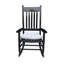 Chaise berçante en bois noir-130143878
