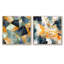 «Blue Yellow Asymmetric Marble Shapes» 2 pièces-254444727-254444726